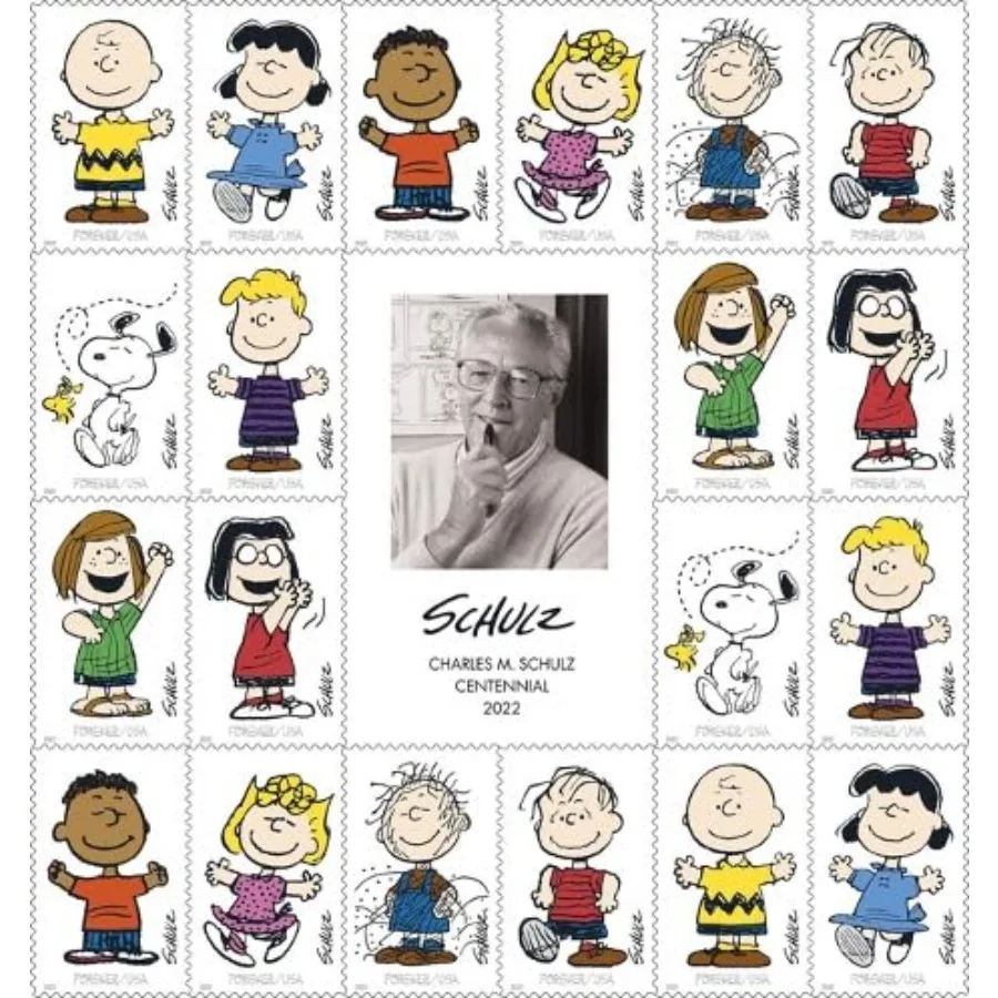 

Charles M. Schulz Peanuts Christmas Forever Postage Stamps Charlie Brown Snoopy and The Rest of The Crew