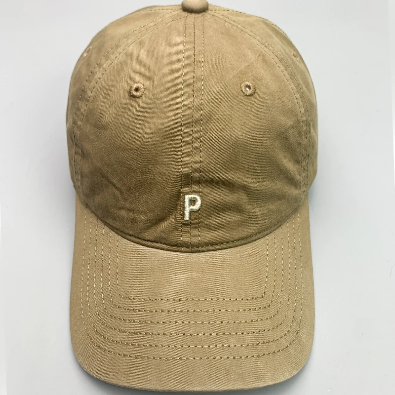 Simple High-quality Kpop Letter P Embroidery Men Women Baseball Hats Cotton Ins Comfortable Unisex Sport Streetwear Fashion Caps