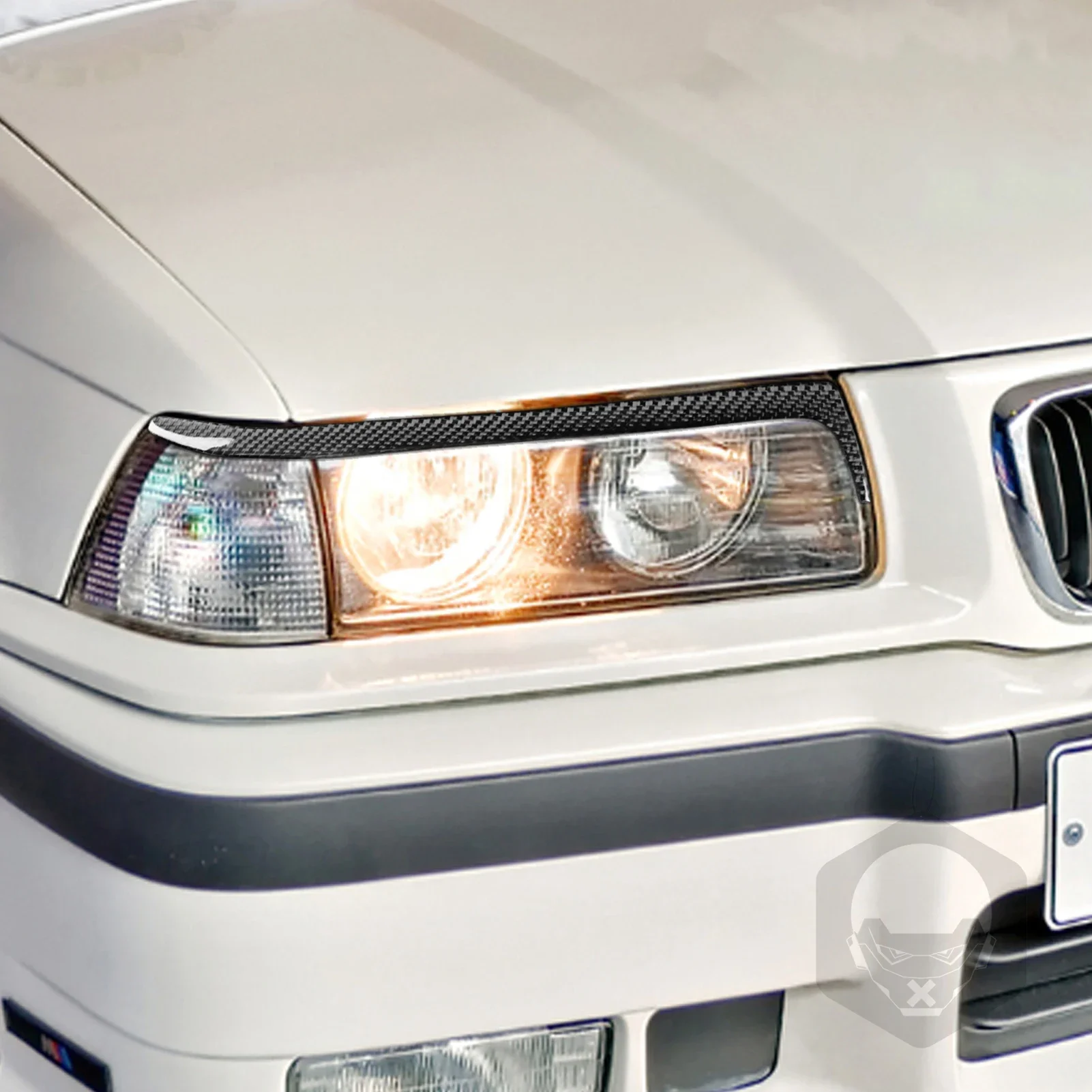 

GEFENSI автомобильная фара, наклейка на брови, веки, накладка для BMW E36 1992 1993 1994 1995 1996 1997 1998 Real Carbon Fi