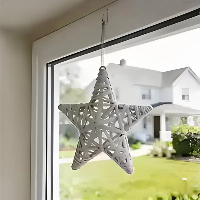 ABXF-White Decorative Window Hook Clips Universal 10Pcs- For Fairy Lights, Curtains Decorhook