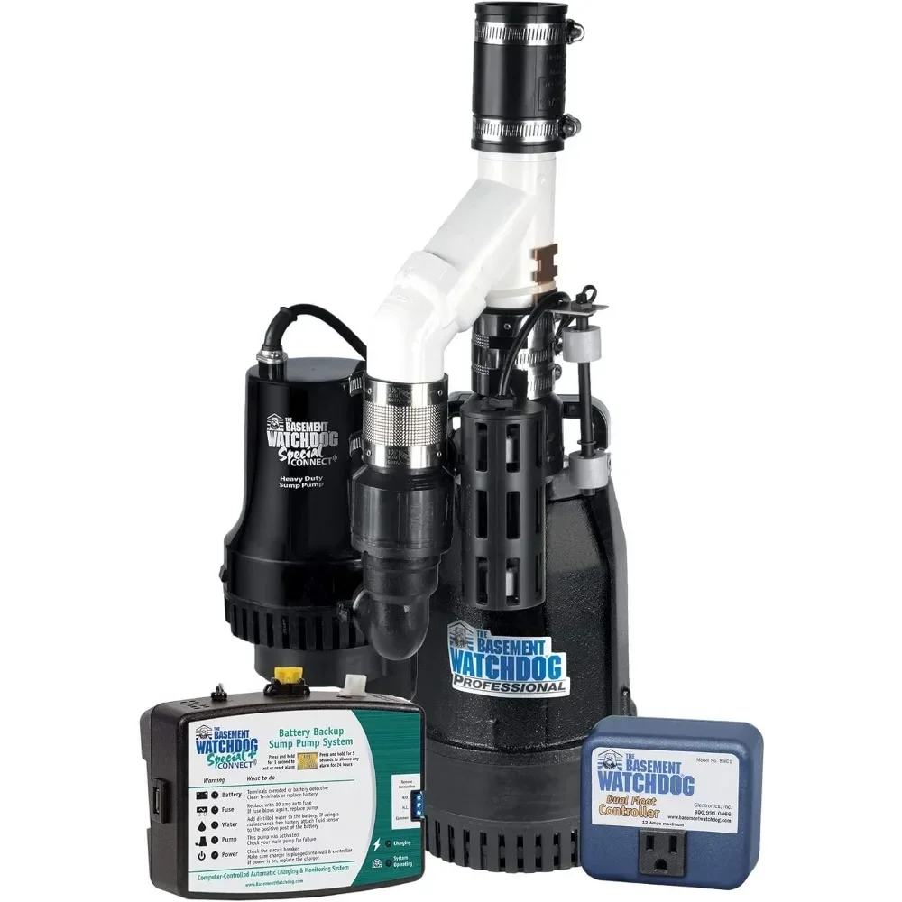 

FREE SHIPPING.Big Combo CONNECT Model CITS-50 ½ HP Primary and Battery Backup Sump Pump System with Smart WiFi Capable