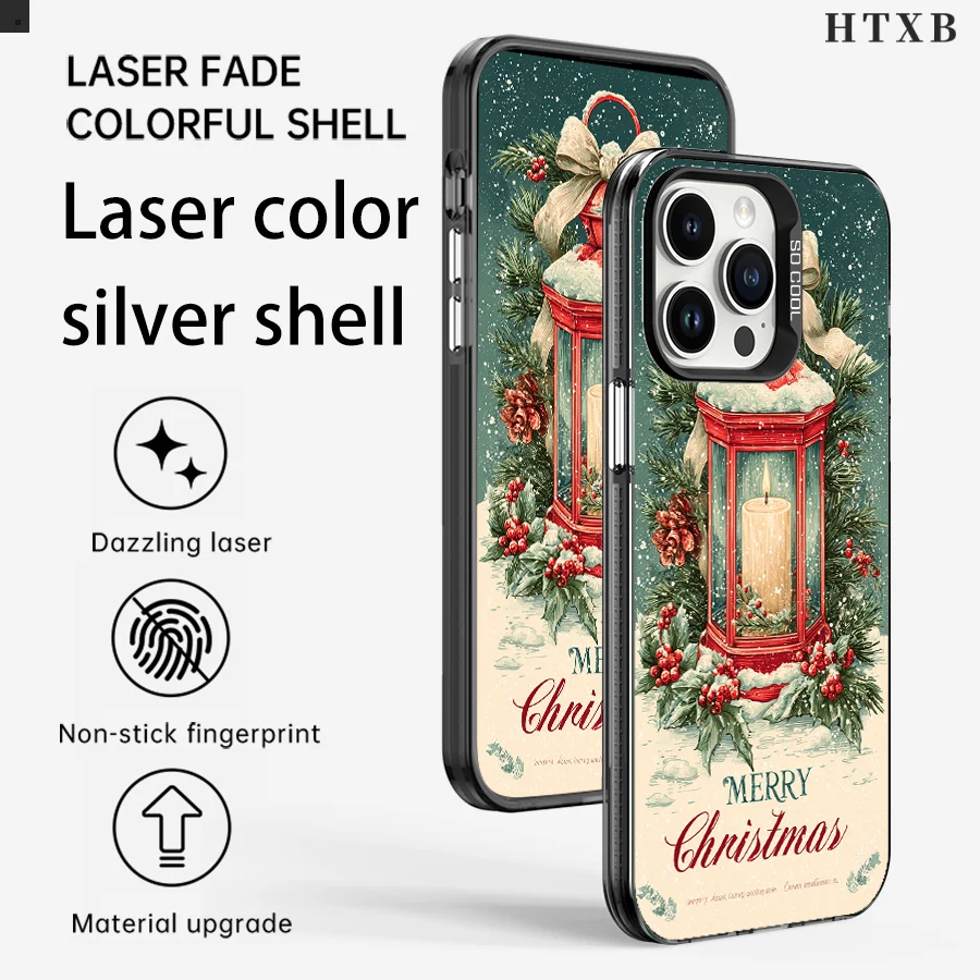 Lanterna di Buon Natale Custodia per telefono per iPhone da 17 a 11 Pro Max Plus