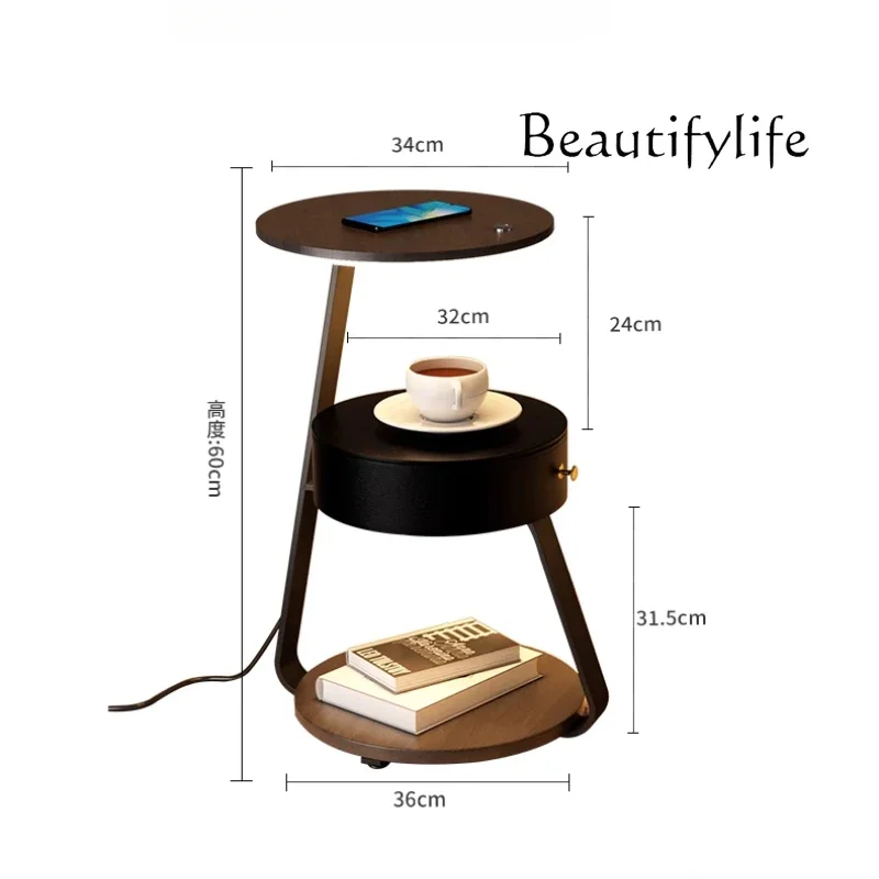 

BJ Luxury Simple Nightstand Modern Storage Trendy Minimalist Bedside Table Nordic Italian Comodini Camera Letto Bedroom Furnitu