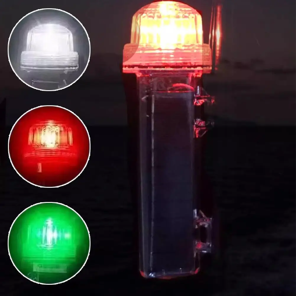 New Solar Ocean Signal Light Navigation Signal Light Waterproof Flash LED Night Warning Light Yacht and Fishing Boat Accessories