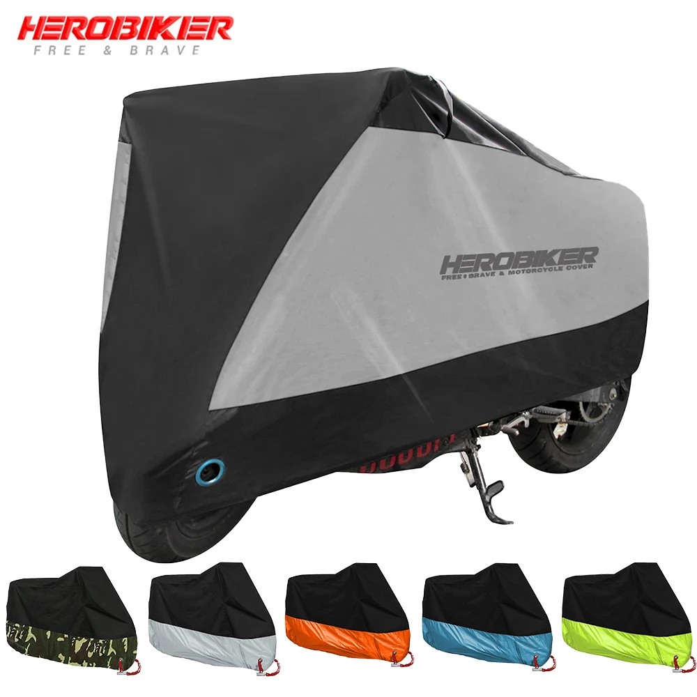 

Motorcycle Cover Waterproof Motorbike Cover All Season Moto Rain Cover Dustproof UV Protective Outdoor Indoor Motocross Scooter