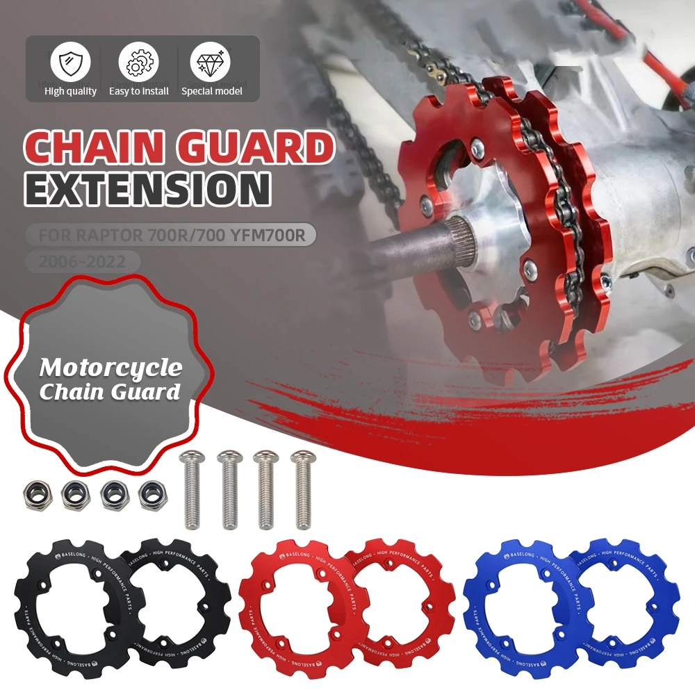 

Motorcycle Accessories Dual Sprocket Guard Chain Protector Cover For Yamaha Raptor 700R/700 YFM700R 2006-2022 2021 2020 2019 ATV