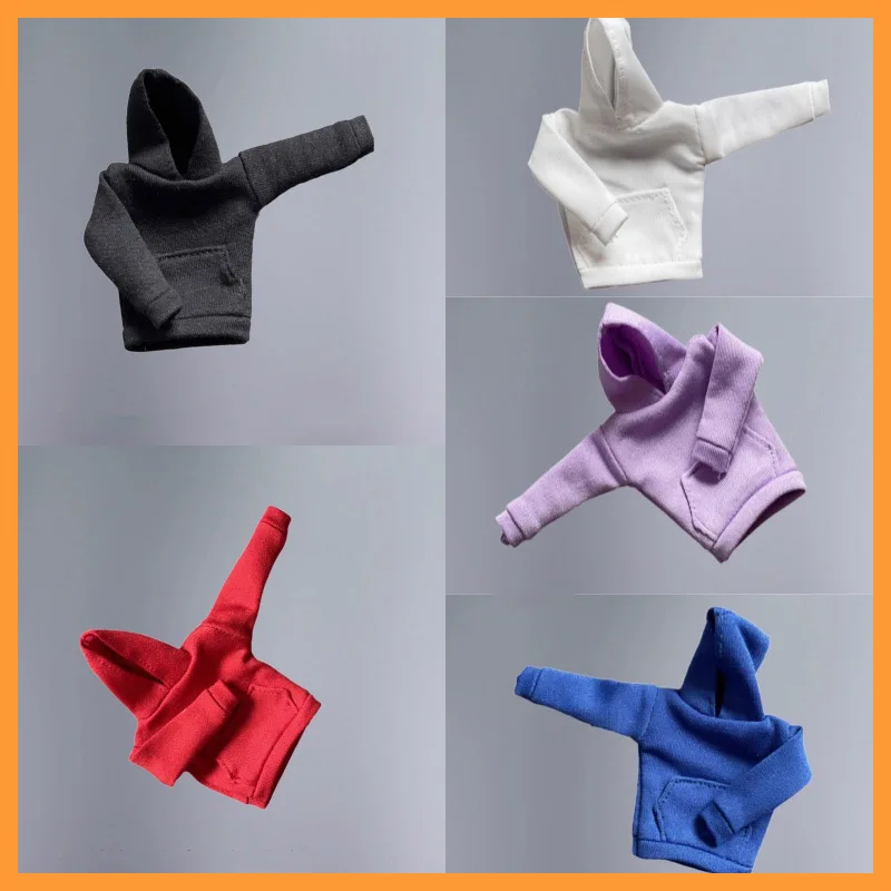 

1/12 Scale CJG-1208 Casual Sports Style Hooded Pure Ribbon Pocket Hoodie Fit 6inch TBL Figma Action Figure Model Toys ﻿