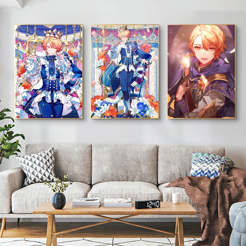 Anime Character T-Tenma T-Tsukasa Poster Self-adhesive Art Waterproof Paper Sticker Coffee House Bar Room Wall Decor