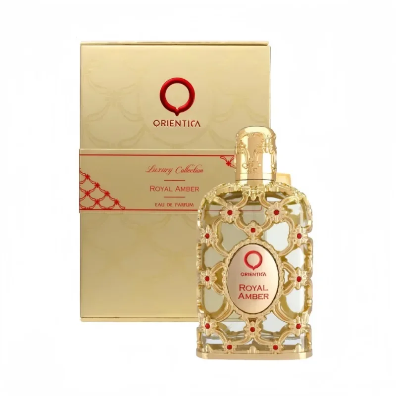 Дизайнерская стеклянная бутылка Orientica Royal Amber Rouge Oud Saffron 80 мл Мужчины Женщины Eau De Parfum Нейтральная стеклянная бутылка Роза Спрей