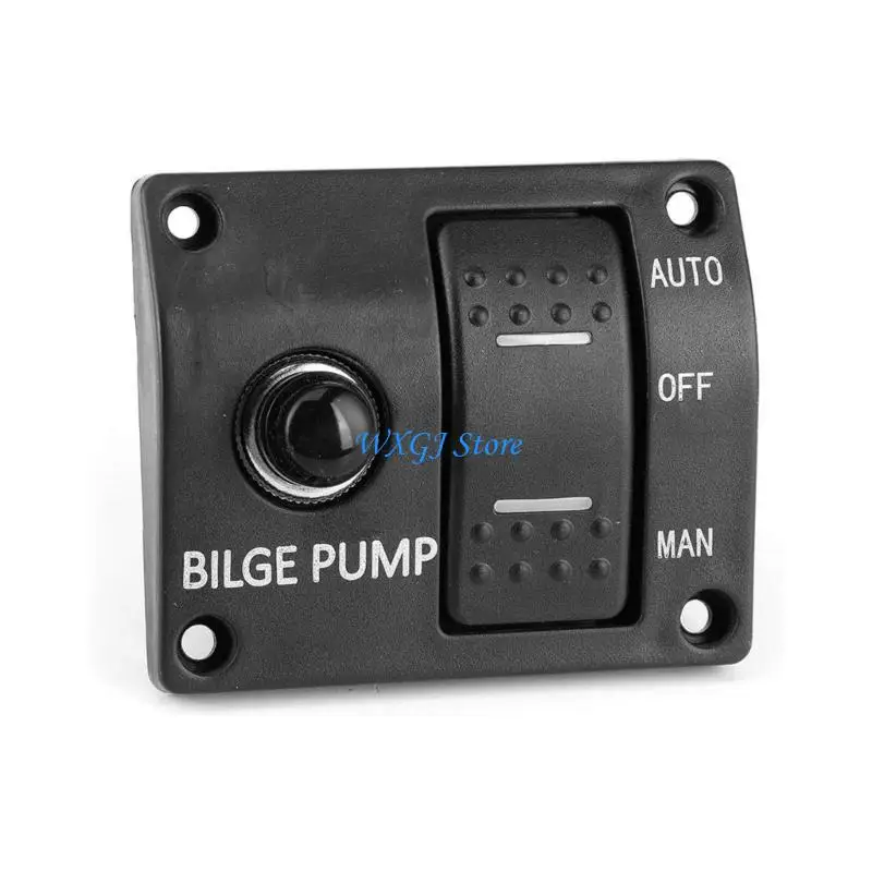 

37JE 3 Way Bilge Control Panel 12V/24V Bilge Switch Panel for Marine Use