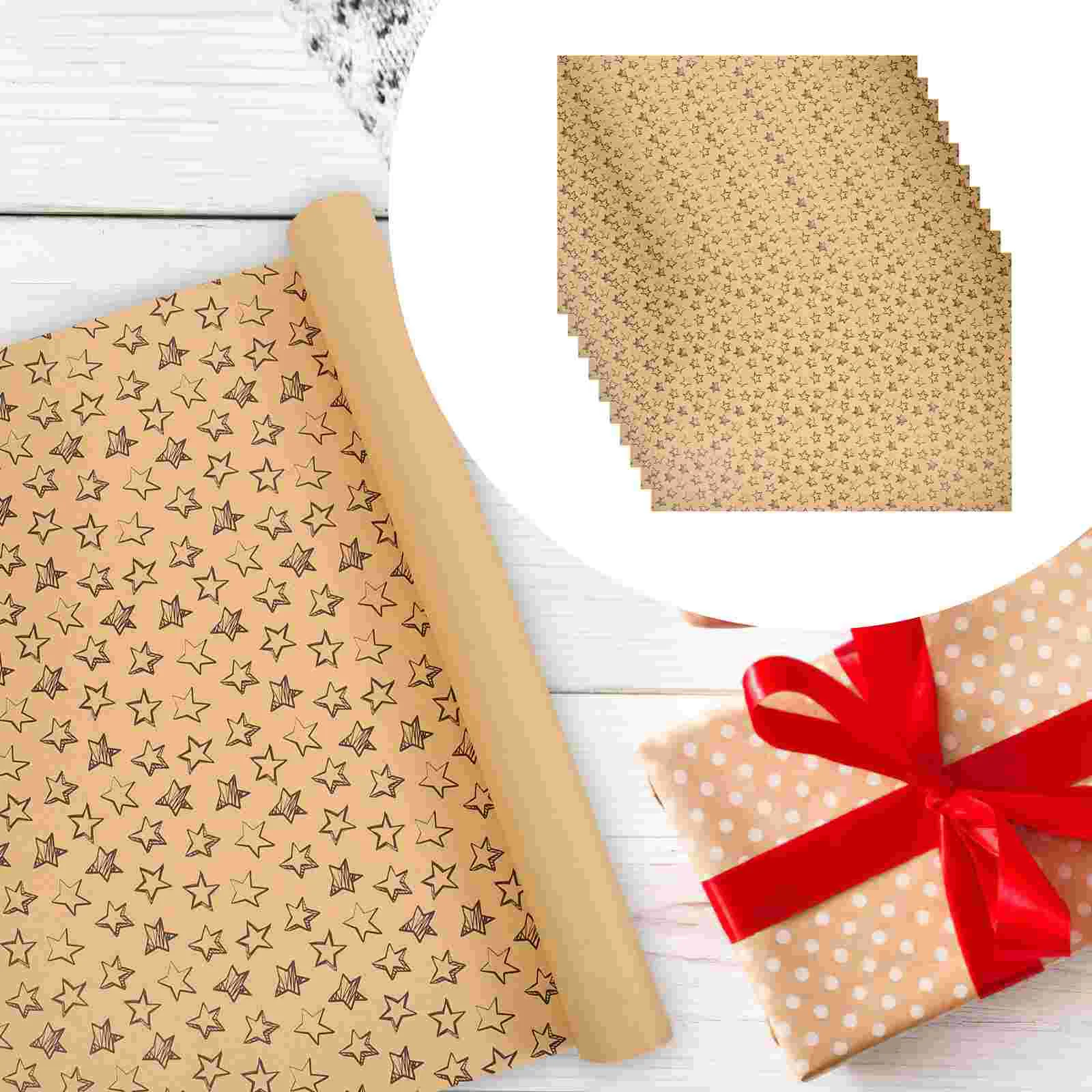 10 pezzi di carta da regalo per compleanno Carte da regalo marroni Carte da regalo Carta da imballaggio riciclata Carte da regalo kraft