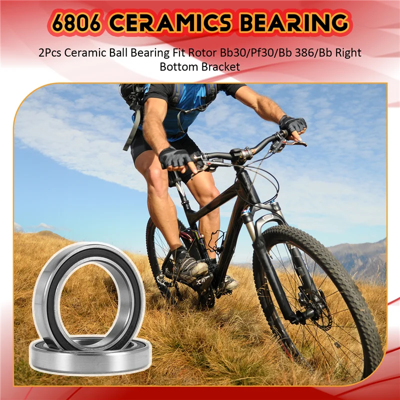 

AEE6-2Pcs Ball Bearing Fit Sram Rotor Bb30/Pf30/Bb 386/Bb Right Bottom Bracket