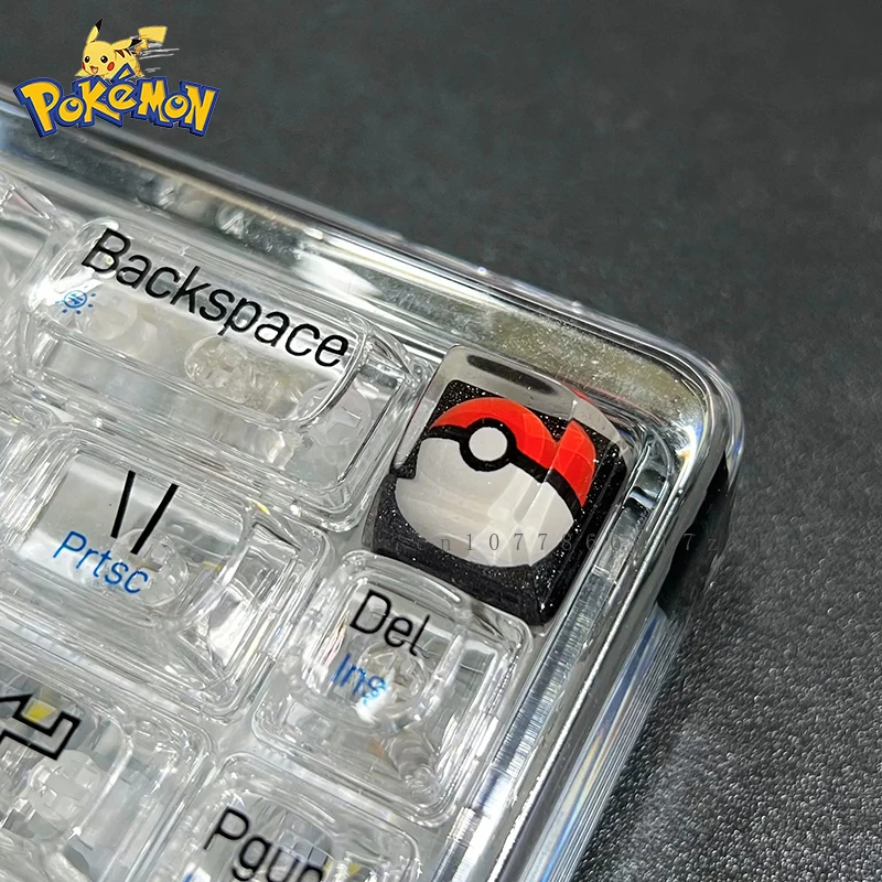 Pokemon Pokeball Ultra Ball Keycap Mechanical Keyboard Resin Transparent Keycap Pokemon Ball Master Safari Ball Gift Fifth Wave