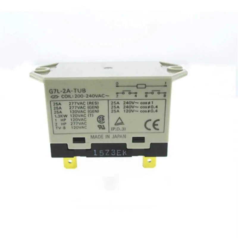 

High power relay G7L-2A-TUB 200-240VAC G7L-2A-TUB-200VAC G7L-2A-TUB 200VAC-240VAC 25A 277VAC 6PIN