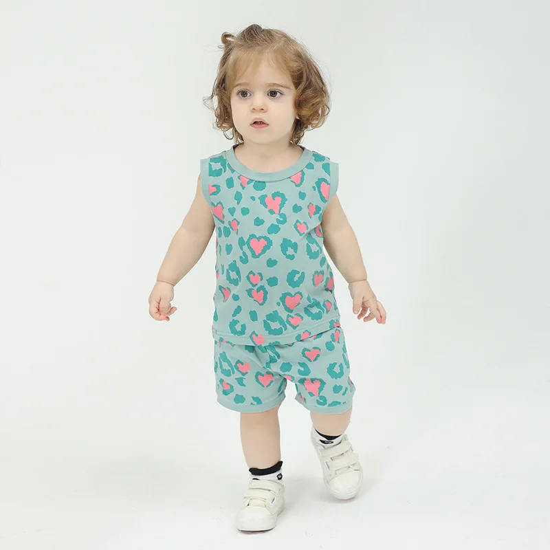 

Korean Kawaii Summer Infant Baby Romper Love Print Boys Girl Bodysuit Clothes Sleeveless Onesie Newborn Baby Jumpsuits Toddler