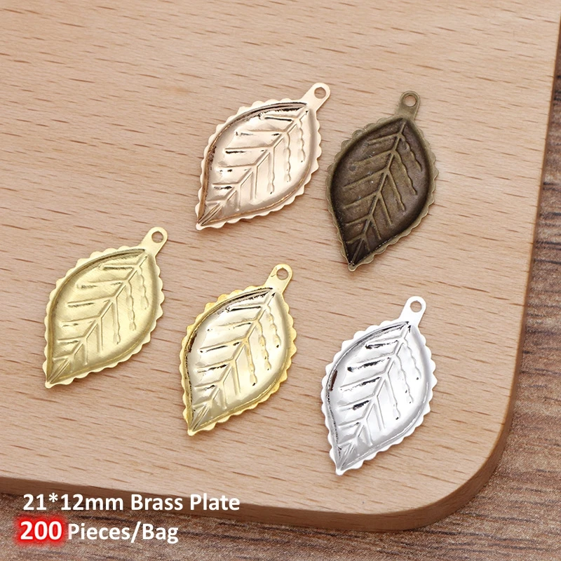 BoYuTe Metal Brass Material Leaf Plate Findings DIY Jewelry Making Accessories Supplies