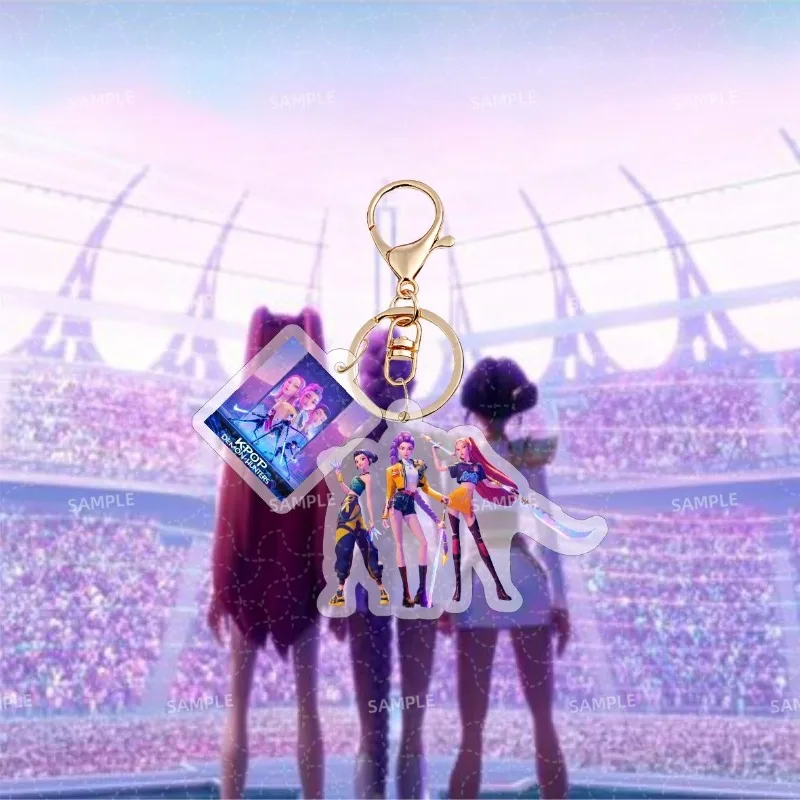 KPOP DEMON HUNTERS Acryl Schlüsselanhänger Anhänger Zubehör Schmuck Sternperipherie