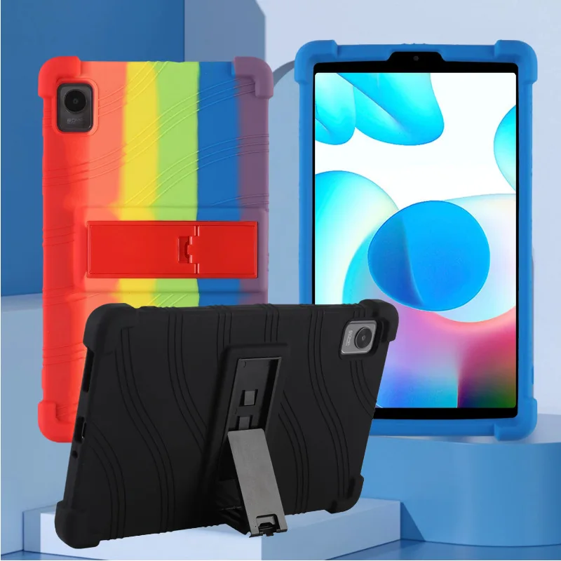 

For Realme Pad Mini 8.7 Case 2022 Stand Cover for Realme pad mini 8.7 inch Tablet KickStand Soft Silicon Protective Shell+Stylus