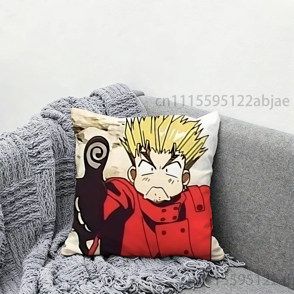 T-Trigun Stampede Throw Pillow Case 50x50cm DIY Square Pillowcase Square Office Cushion Cover