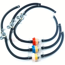 6MM Motorcycle Dirt Bike ATV Scooter Fuel Tank Petcock Valves On/Off Switch+Inner Fuel Filter Gasoline + Petrol Fuel Line Hose T