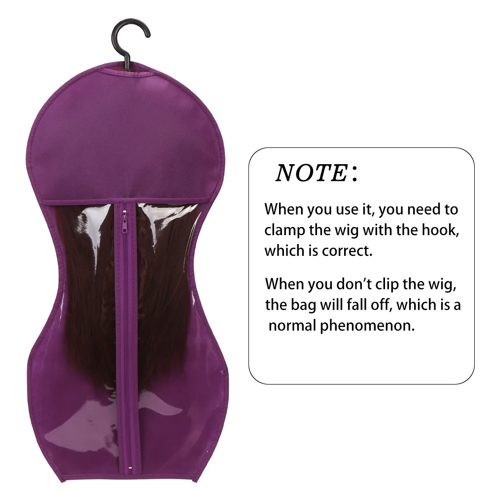 Passen Sie Ihr Logo an. Perücken-Aufbewahrungstasche mit Aufhänger. Vlies-Perückentasche für die Perückenaufbewahrung. Staubdichte Perückenaufhänger-Aufbewahrungstasche. Perückenzubehör