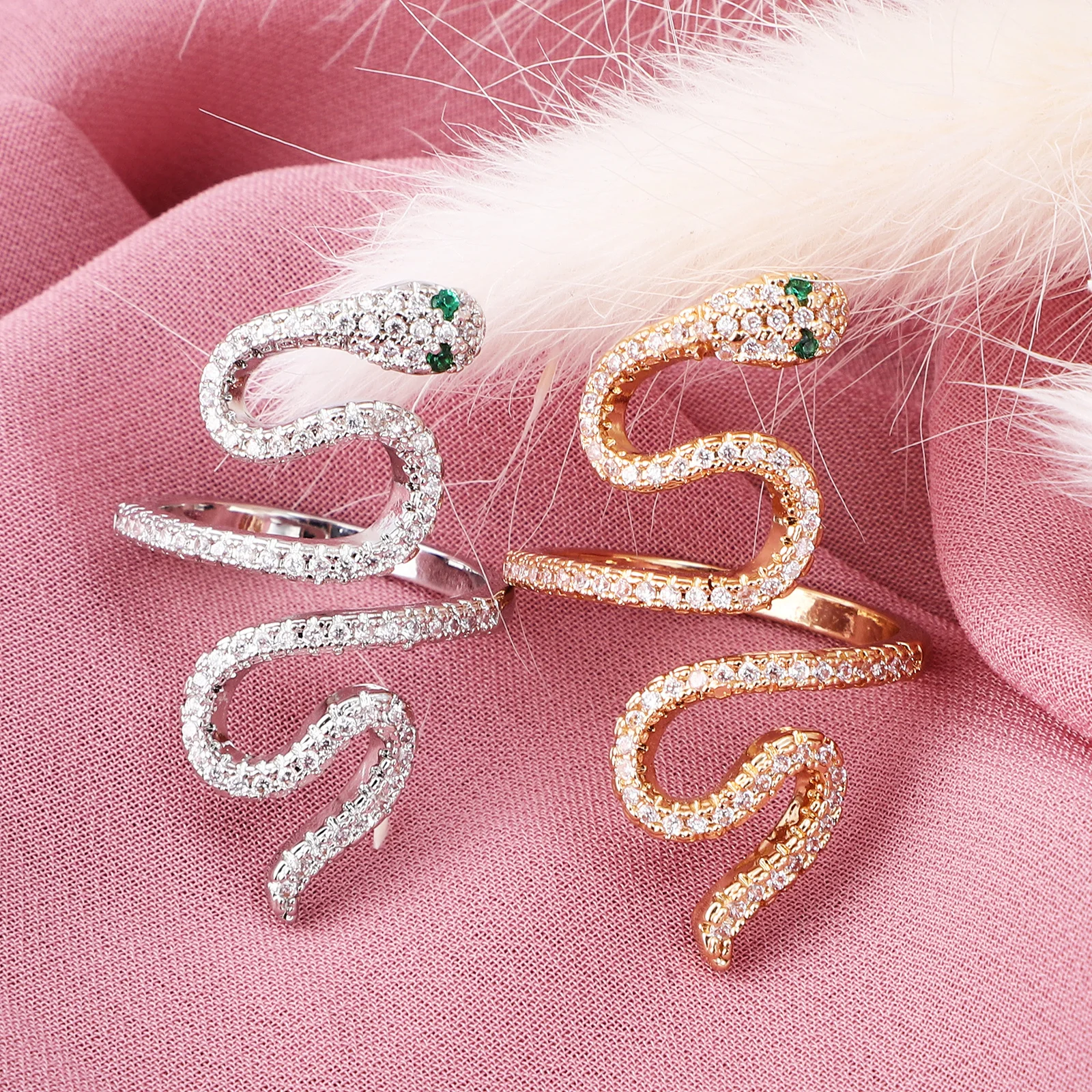 

2Pcs Snake Rings Stylish Metal Band Rings for Women Men Comfortable Elegant Accessories Snake Ring Men Rings, Gothic Ring