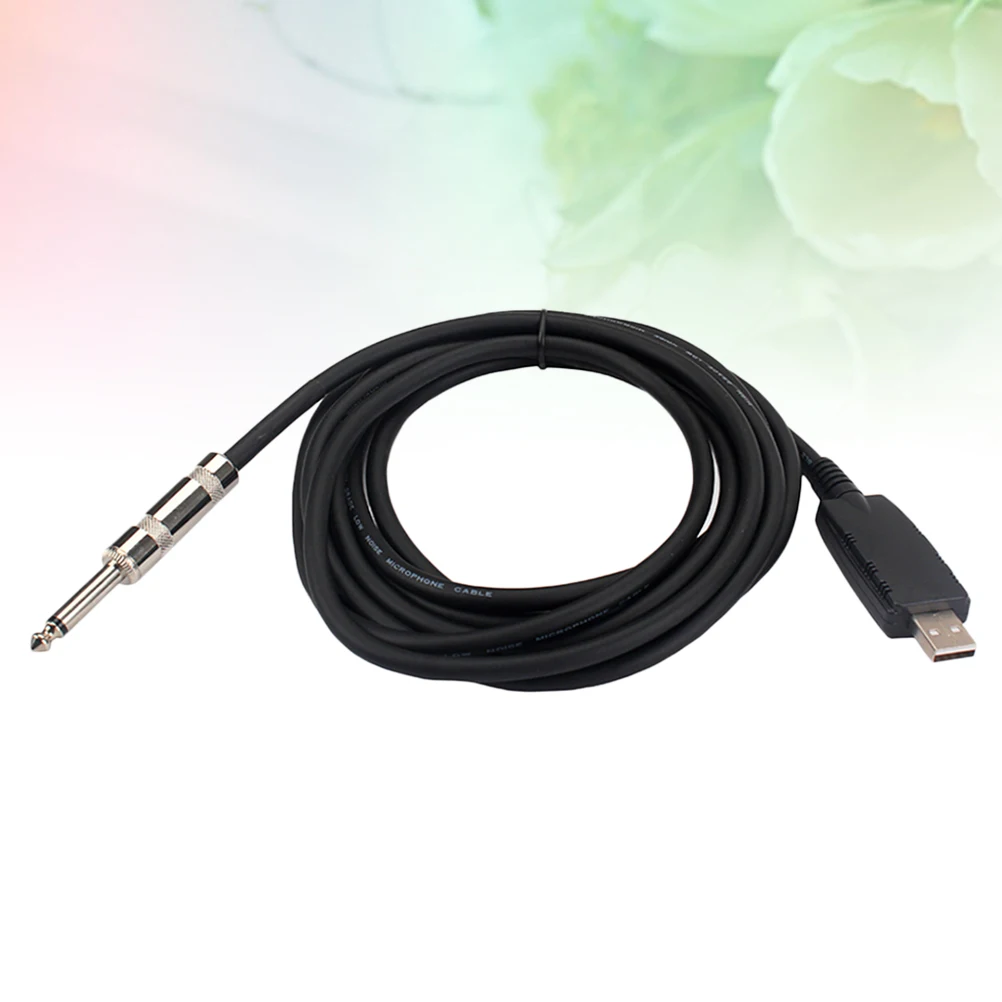 

Guitar Computer Wire Audio Adapter USB Interface Cable Link Connection High Quality Shielded 63mm Jack Plug Play Windows