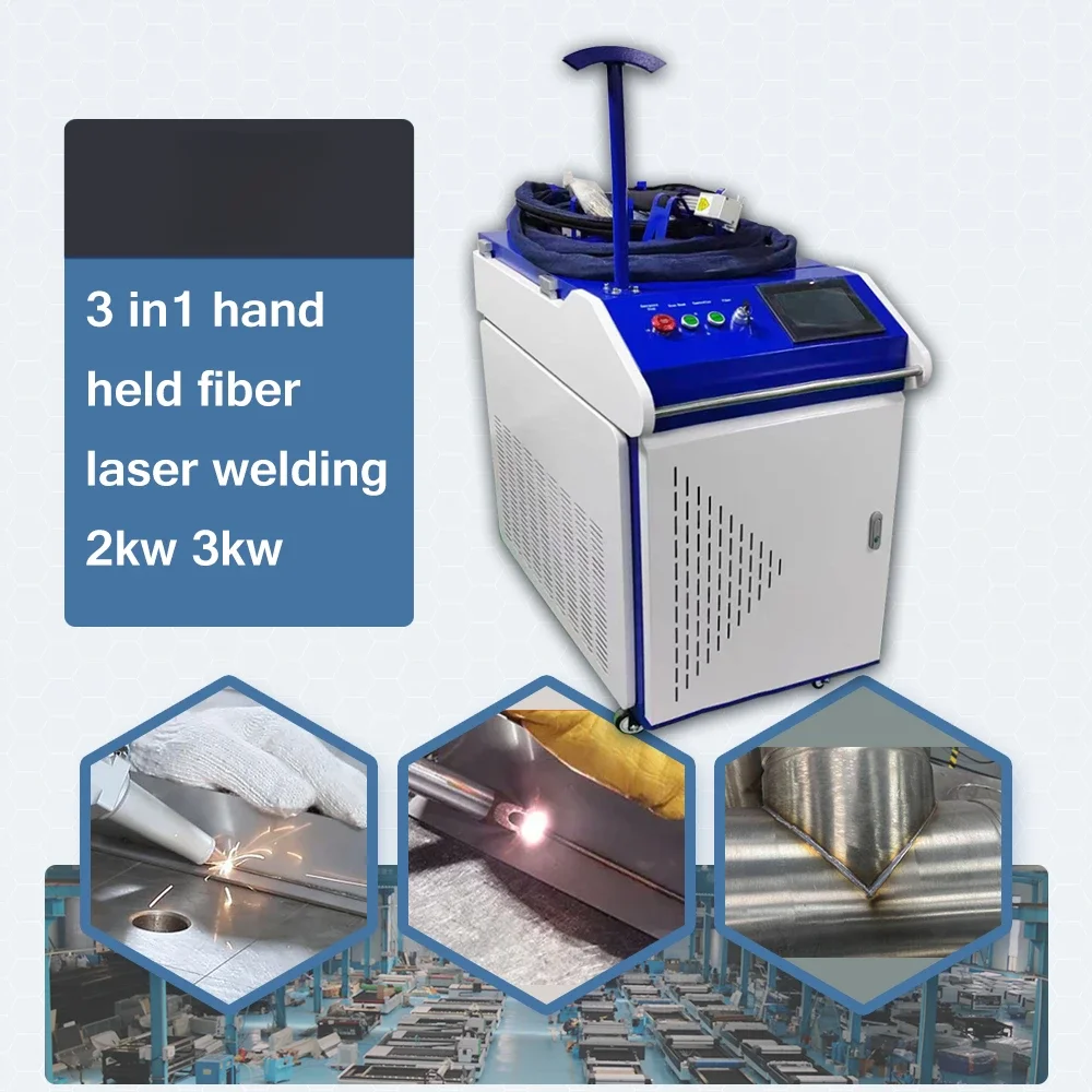 JX Fibre optic thick metal steel fiber welding machine with double feed wire