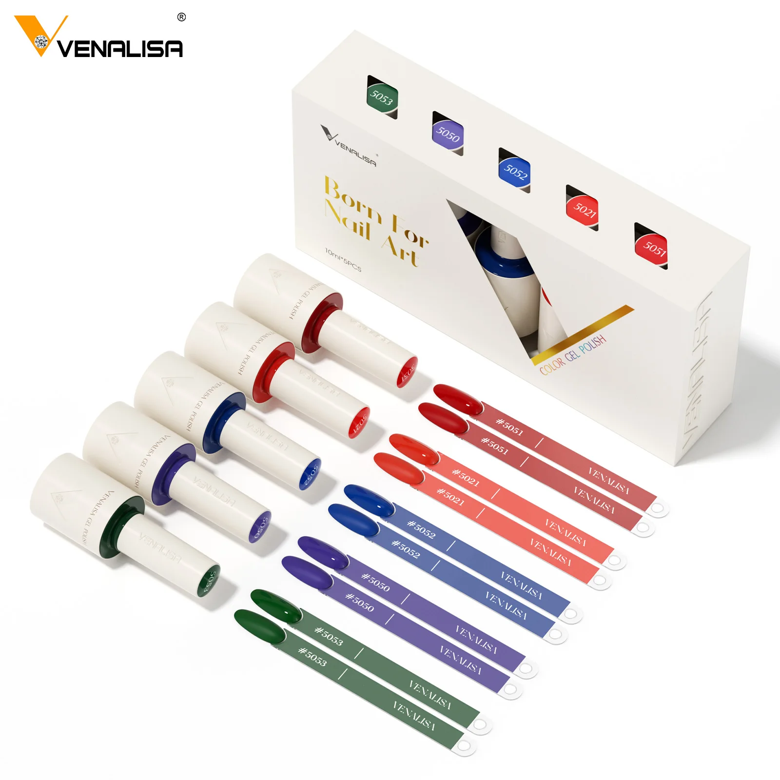 

2/3/5pcs Venalisa 10ml Gel Kit Color Nail Gel Polish With Nail Tips Set Hema/TPO Free Diamond Top Soak Off UV LED Nail Gel