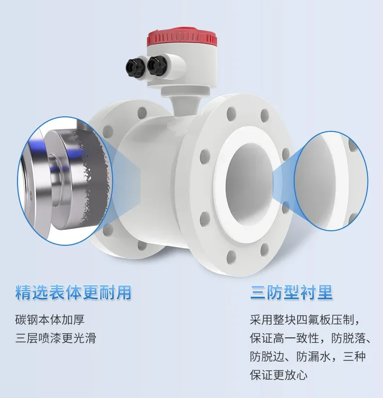 

Intelligent split type sewage flow meter for joint testing, customized electromagnetic flow meter for pulp wastewater flow senso