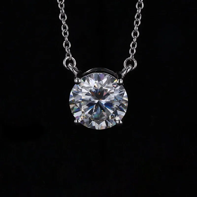 

1pc 1/2/3Carat Exquisitely Stunning 925 Silver Synthetic Moissanite Necklace for Women, A Trendy and Effortlessly Luxurious.