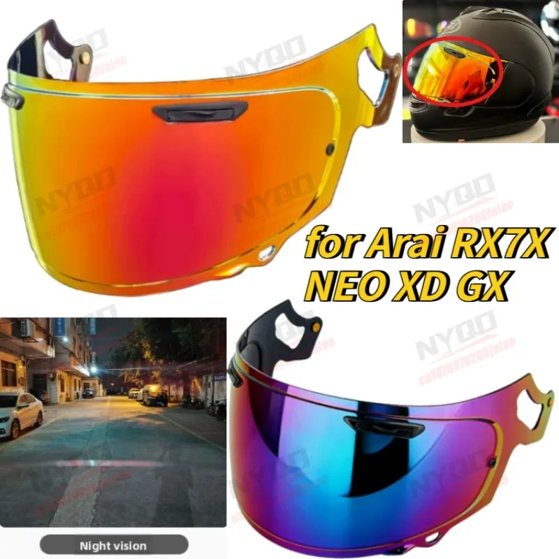 

Motorcycle Full Face Helmet Face Mask High-definition Protection Suitable for Arai RX7X NEO XD GX Helmet Replacement Visor