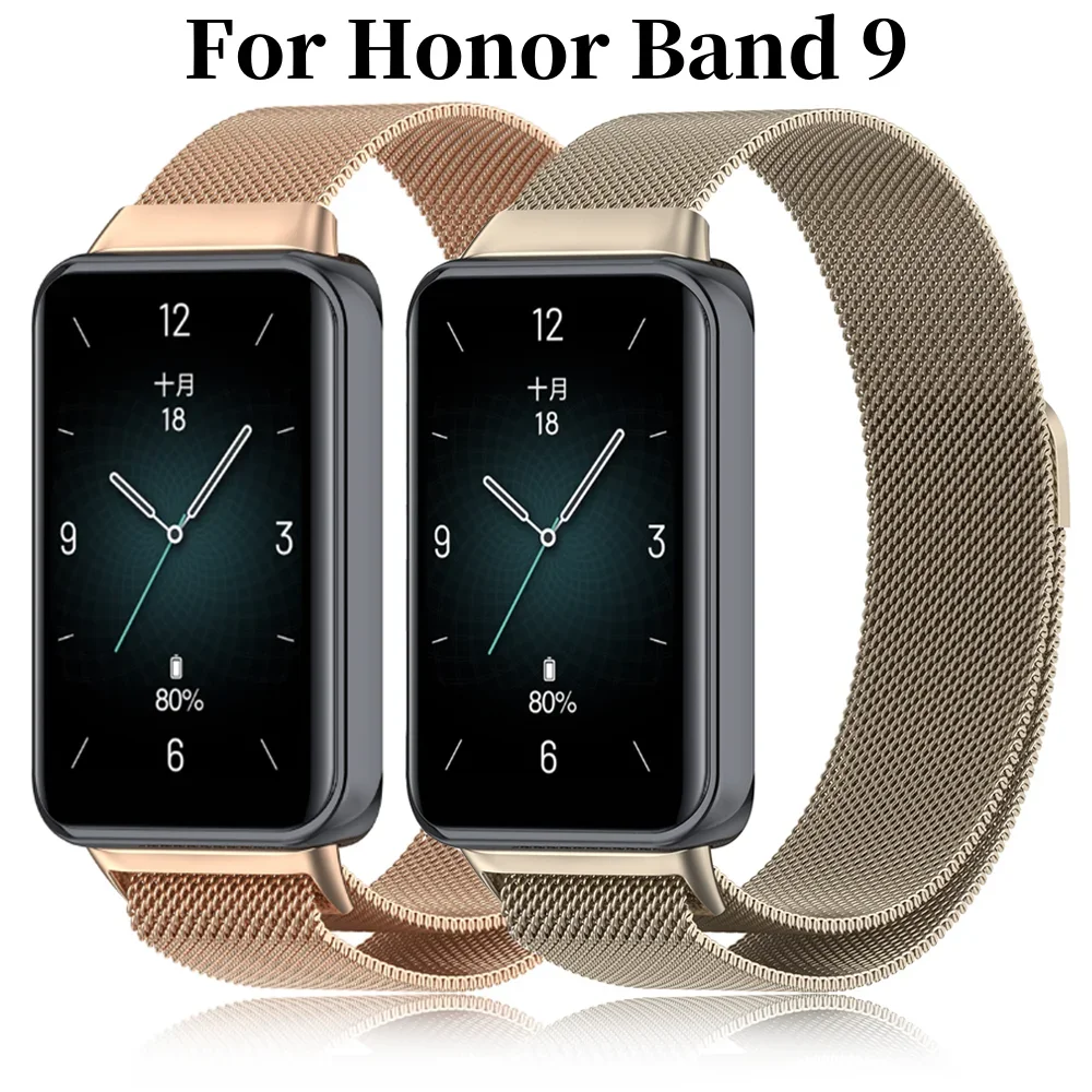 Metal Stainless Steel Strap for Honor Band 9 Smart Watch Replacement Wristband Wrist Belt Bracelet Accessories