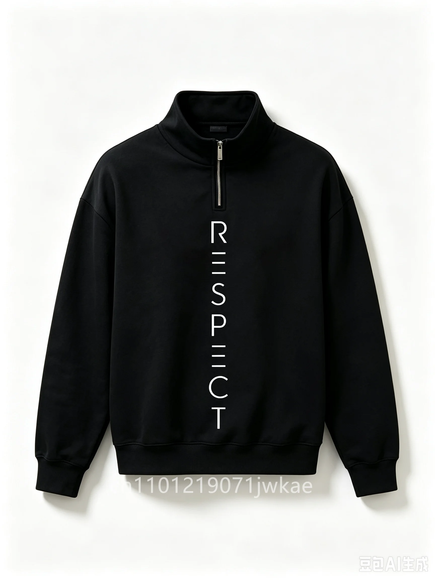 Spring Autumn New Casual Half Zipper Stand Collar Sweatshirt Trend Simple Slim Men Pullover Long Sleeve tops Men's Sweatshirt