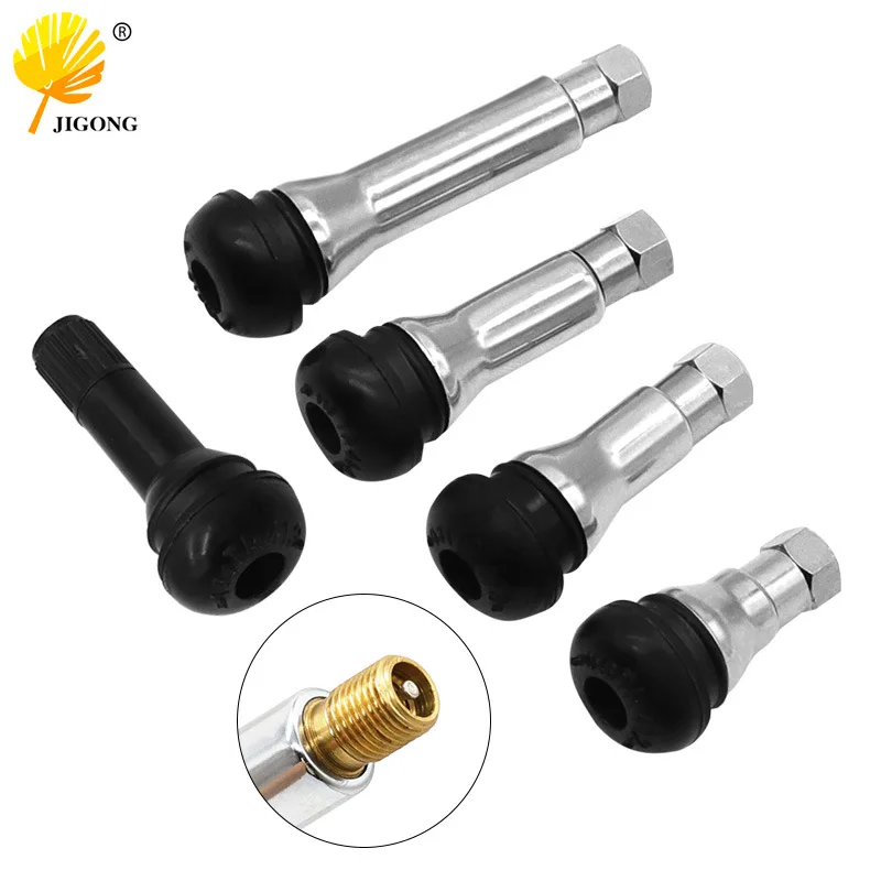 Snap-on Tubeless Rubber Valve, Pure Copper Core, Maintenance Standing, Inflatable Nozzle, Auto Tire Parts