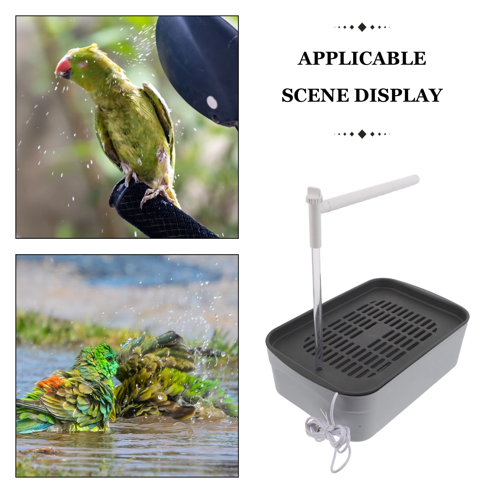 

Ванночки для птиц большого размера, автоматический фонтан для ванны с птицами, самообъемная система воды, ванна для попугаев, душевая коробка с краном