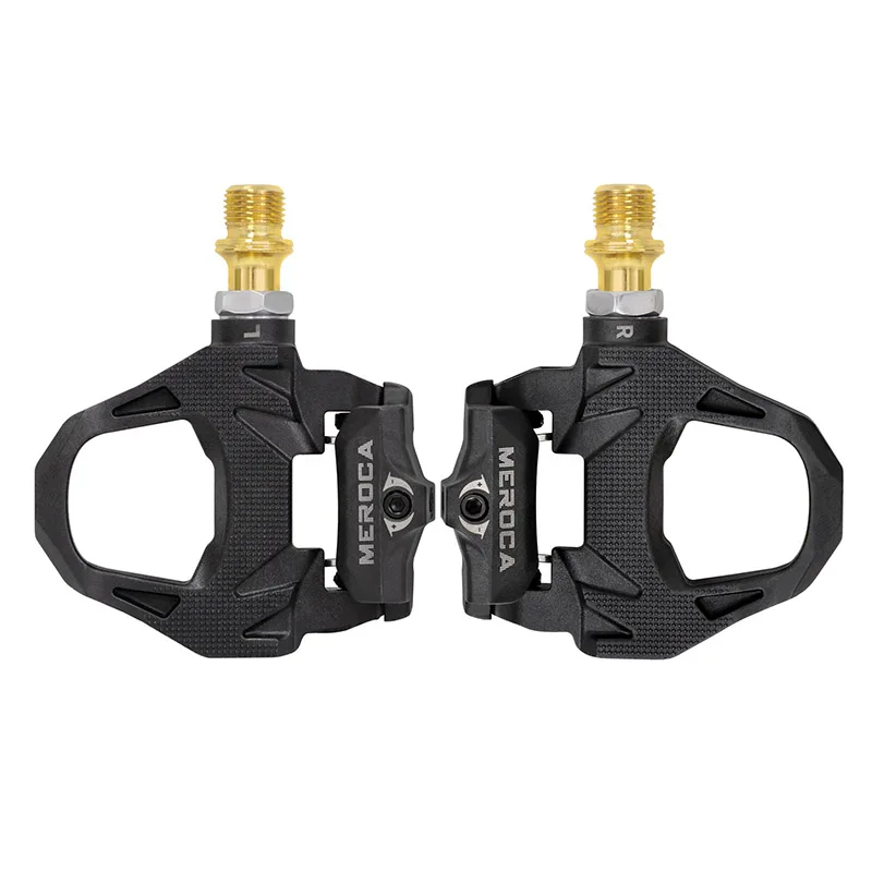 

Self-Locking Bicycle Pedal Platform 90x77mm Clipless DU Bearing Nylon SPD Racing Road Bike Pedal with Cleats