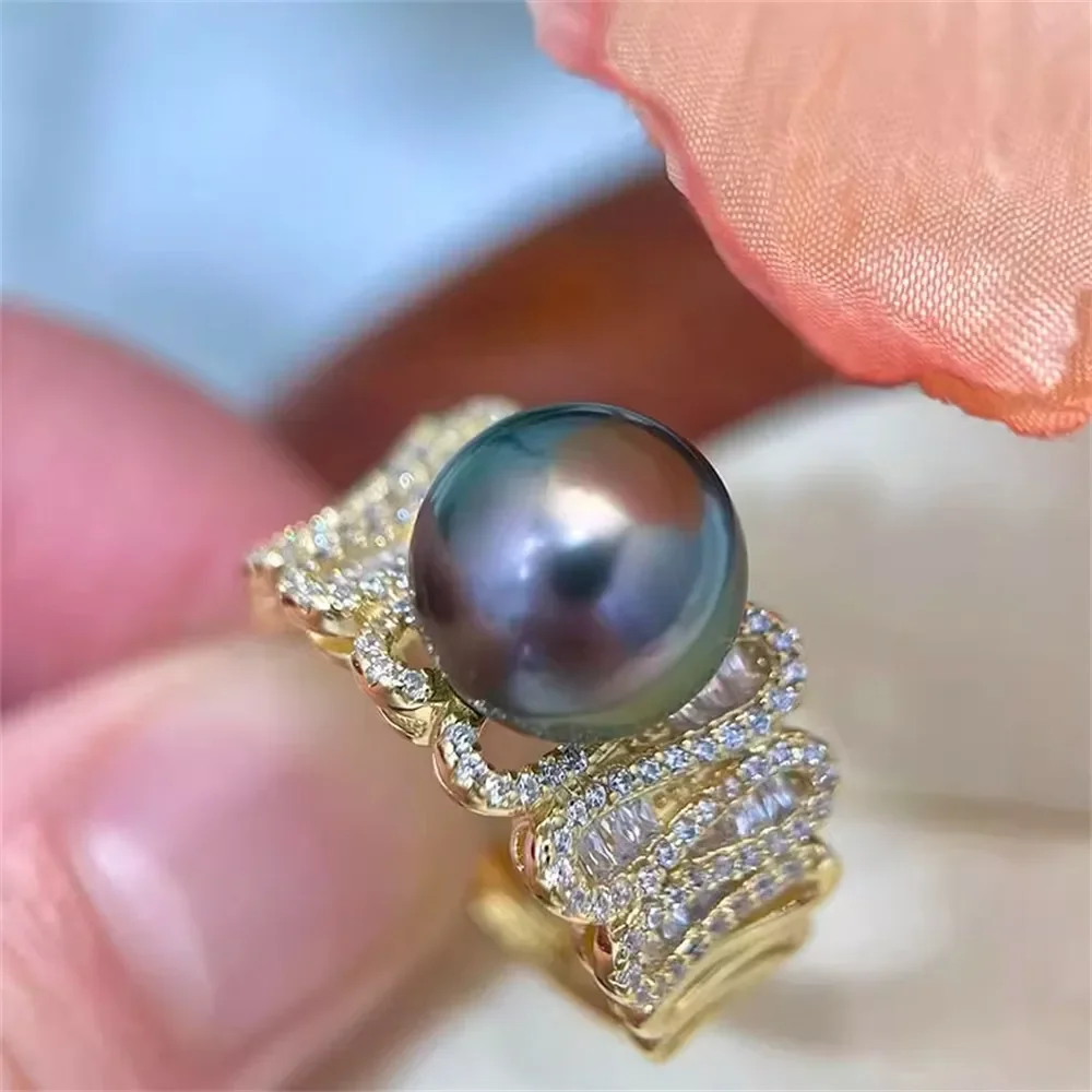 Solid S925 Sterling Silver Pearl Ring Settings Findings & Accessories  for Jewelry Making Bulk Wholesale Craft Supplies No Pearl