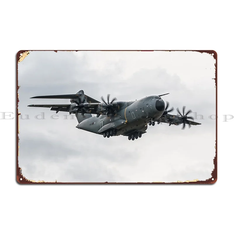 Raf-póster de placa de Metal Airbus A400m Atlas, Mural de hierro para garaje, cocina, cine, cartel de estaño