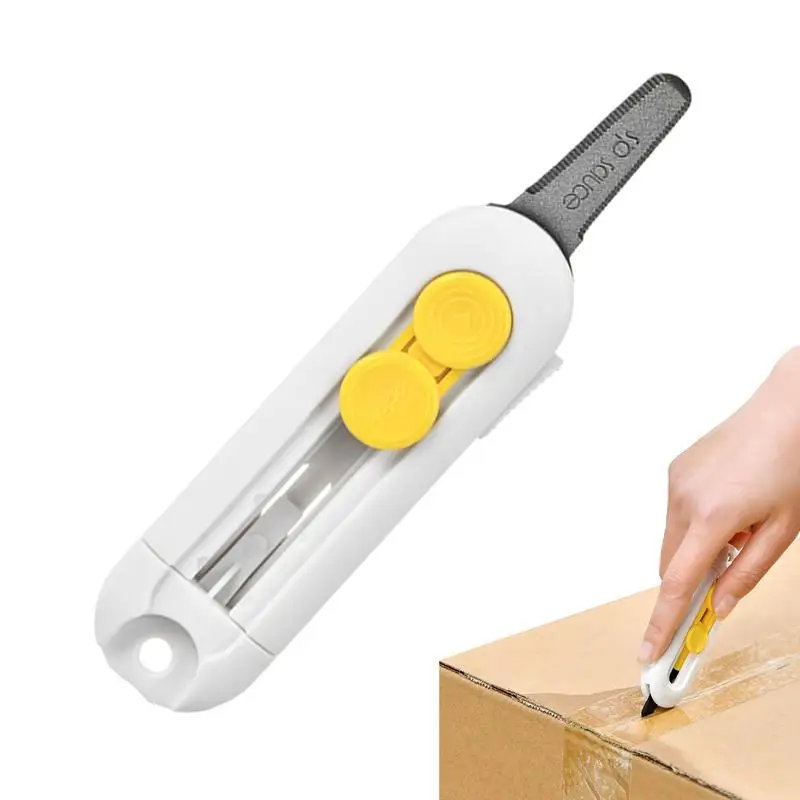 Portable Box Cutter Mini Magnetic Box Cutter Cartons Box Opener Razors Mini Retractable Knife Box For Home Use Office Stationery