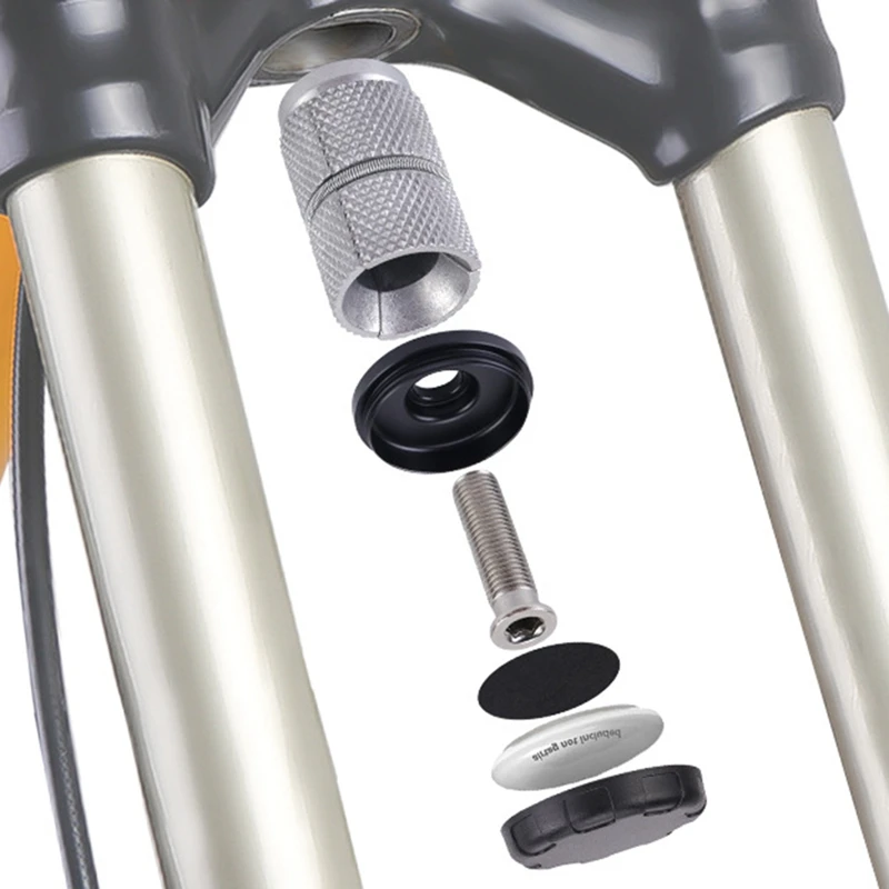 Dudukan Sepeda Pelindung Anti Maling Digunakan Pada Garpu Depan Casing Tempat Sepeda Penutup Tutup Headset Sepeda untuk Suku Cadang Aksesori Airtag