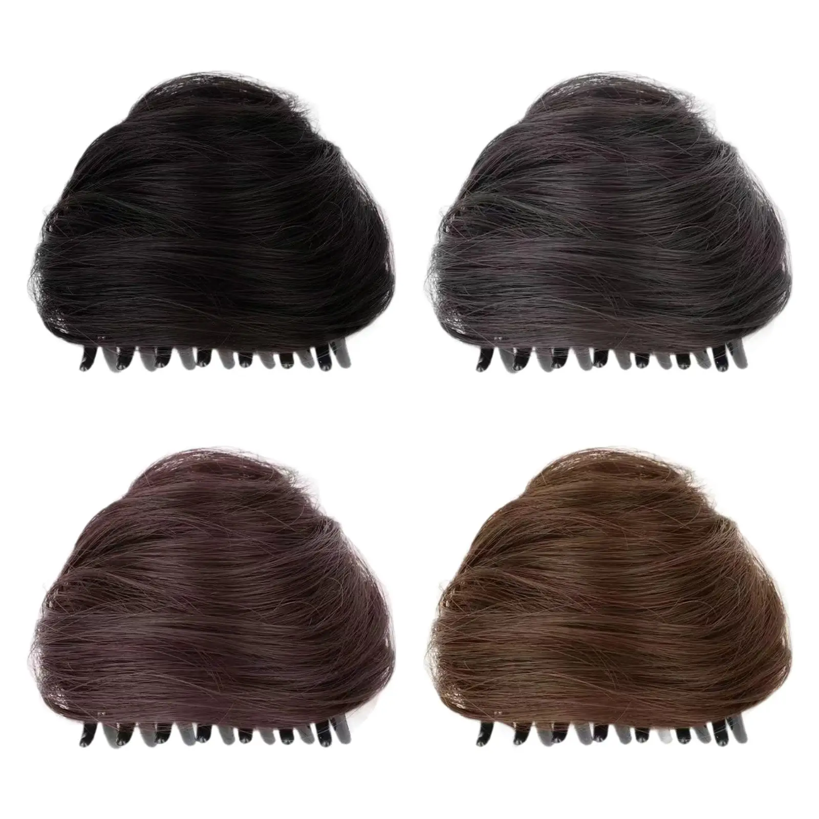 Mini Claw Shape Space Bun Hair Clip Cat Ears Fake Hair for Women Comfortable Wear Wedding Daily