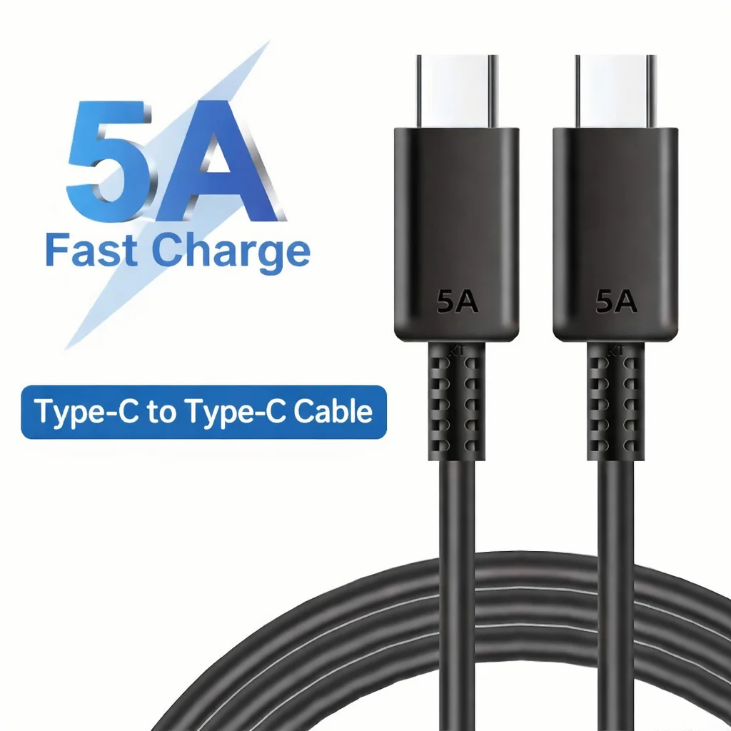 45W 5A Dual Type C Super Fast Charging PD Cable 2m for Samsung S22 S23 S24 Note 20 Ultra A53 A54 A55 Quick Charge Data Cord