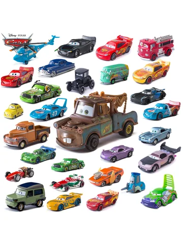 Cars Disney Pixar Cars Lightning McQueen Mater Jackson Storm The King Mater 1:55 Metal Alloy Car Toy Model Toys Children Gifts
