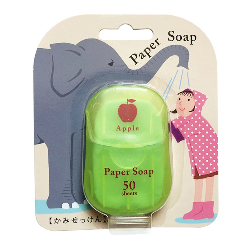 กระดาษสบู่แบบใช้แล้วทิ้ง Travel Washing Hand Bath Clean Scented Slice แผ่น Mini กระดาษสบู่อุปกรณ์ห้องน้ํา