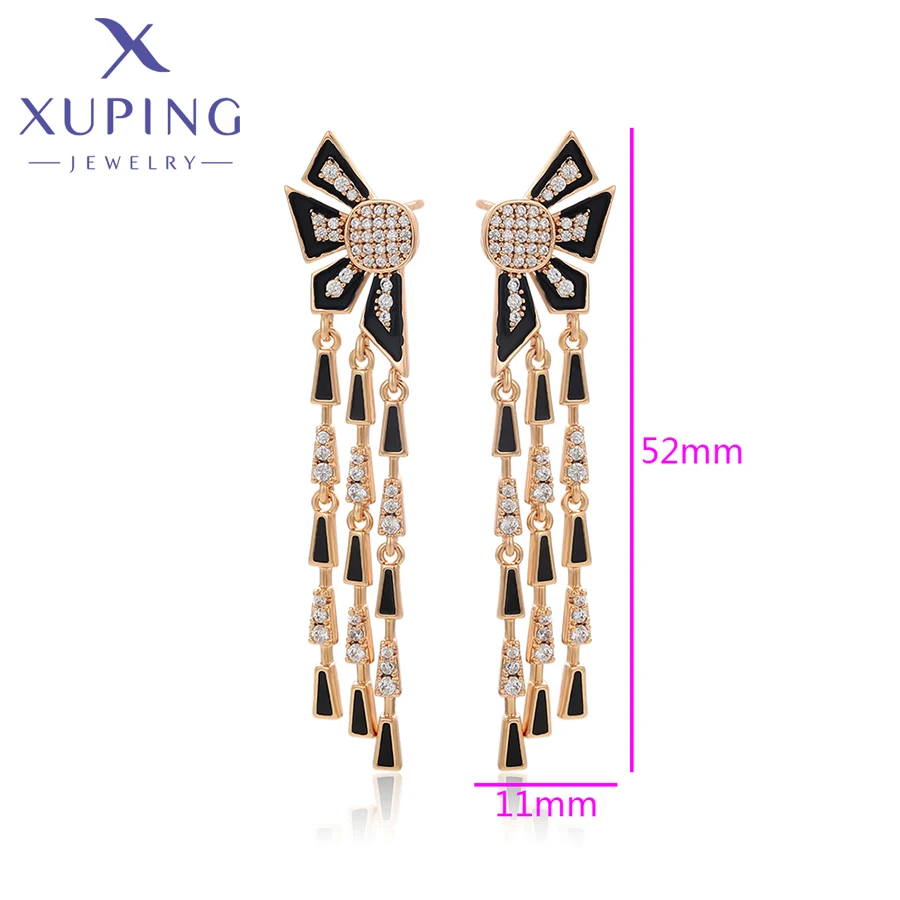 Xuping Jewelry Neu eingetroffene traditionelle Tropfenohrringe mit goldfarben plattierten Ohrringen für Damen, Schmuck, Geschenk, X001053302 – Detail 11