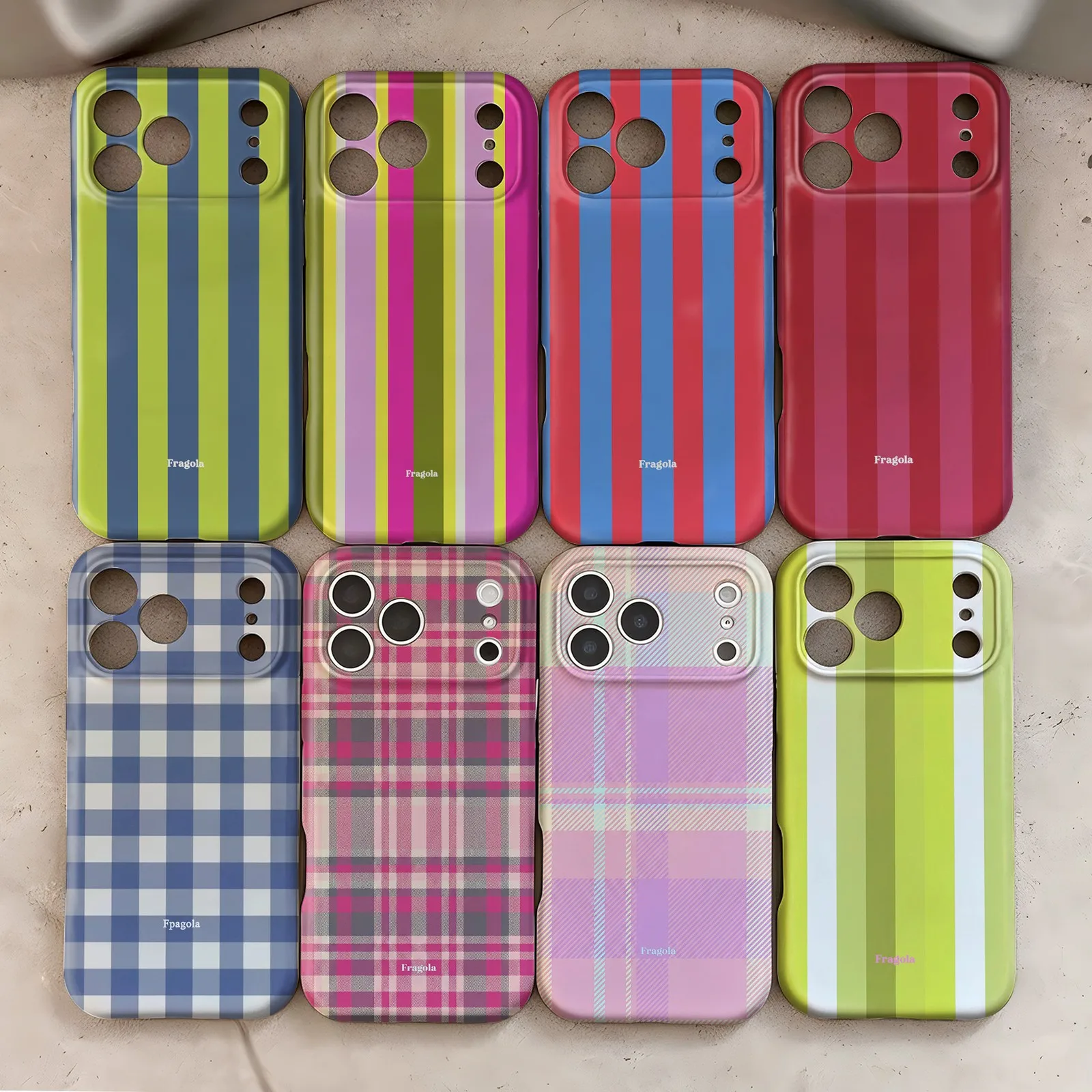 HOT Luxury Vintage Stripe Plaid Phone Case for Samsung Galaxy S21 S22 S23 S24 S25 S26 FE Plus Ultra 4G 5G Glossy Film Hard PC