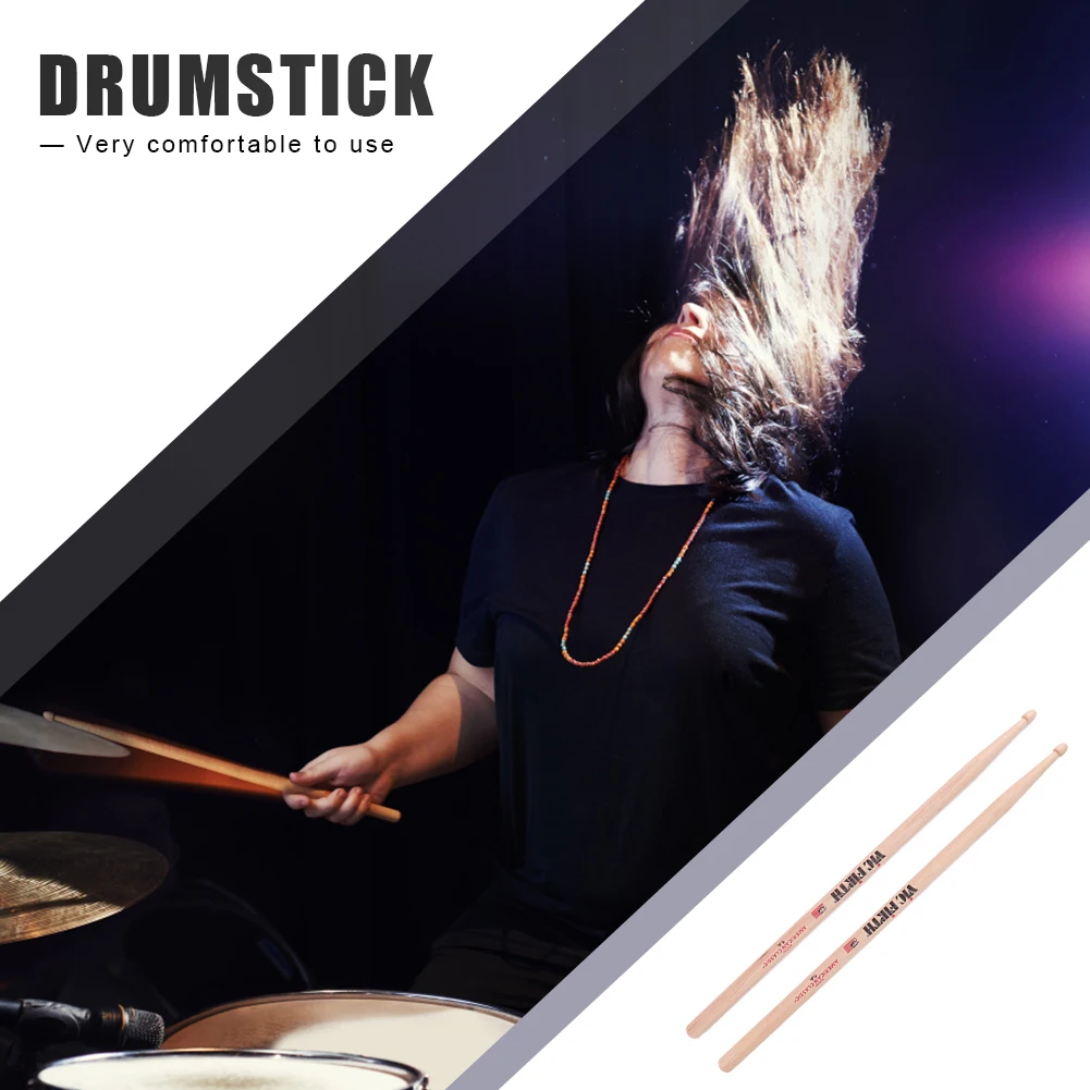 2Pcs Drumsticks 5A/7A Drum Sticks Consistent Weight and Pitch Jazz Drum Sticks Classic Drum Sticks for Acoustic/Electronic Drums