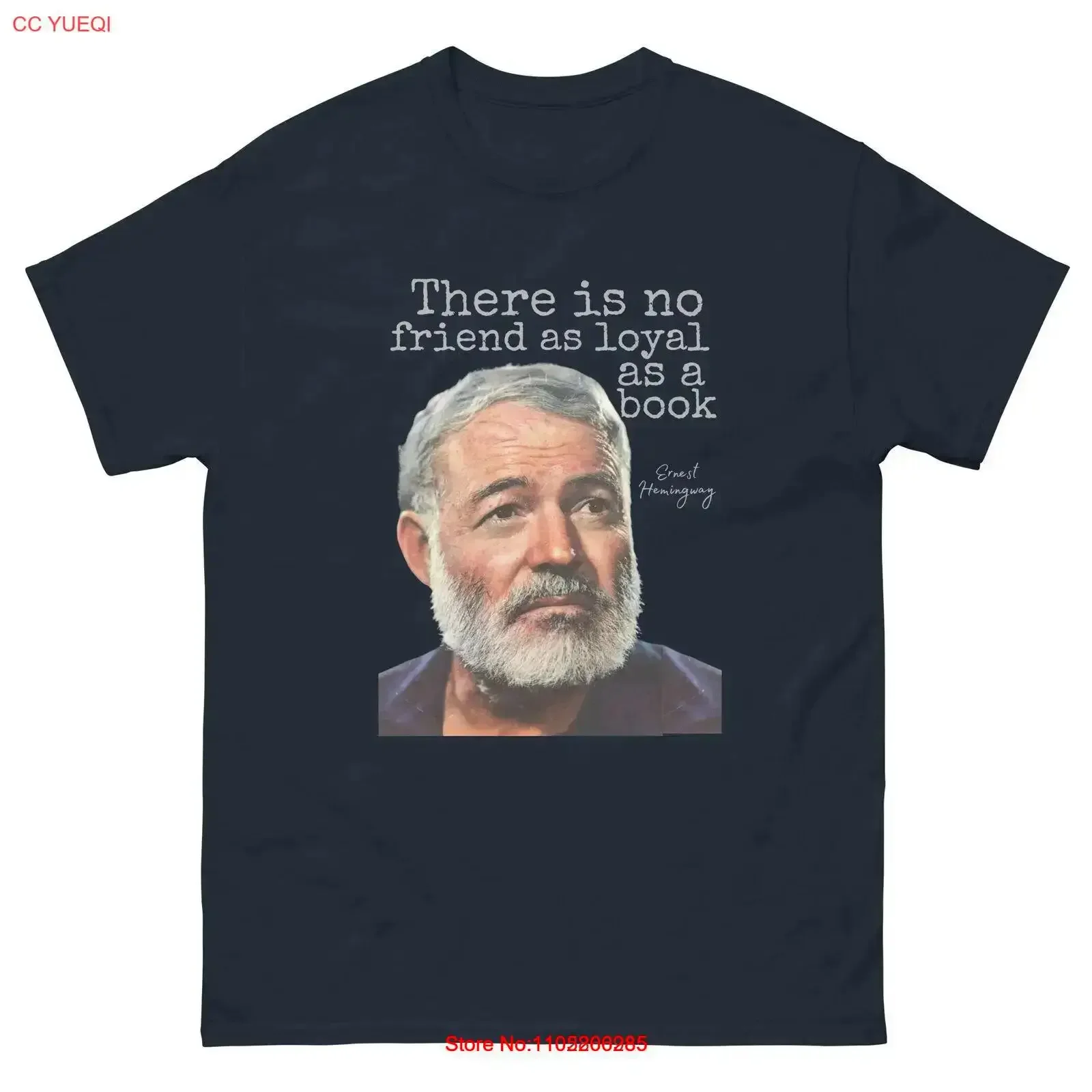 Ernest Hemingway T Shirt Classic Literature Vintage Writer vintage Washed Comfortable homme Stylish Casual Stretched Versatile