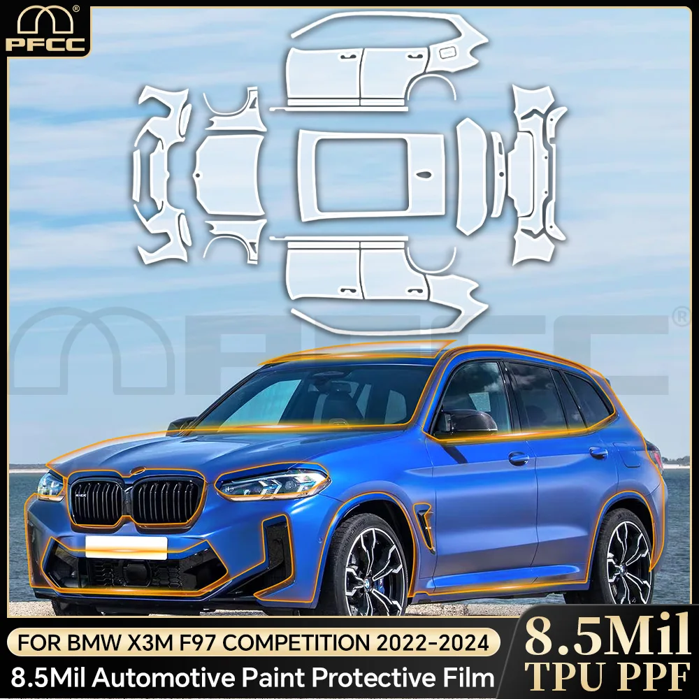

Pre Cut For BMW X3M F97 Competition 2022-2024 TPU Paint Protection Film Car Body PPF Clear Bra Anti-scratch Resistant Invisible